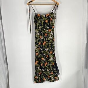 Moonsea Black, Green, White and Orange Mini Dress Size M Gently Used